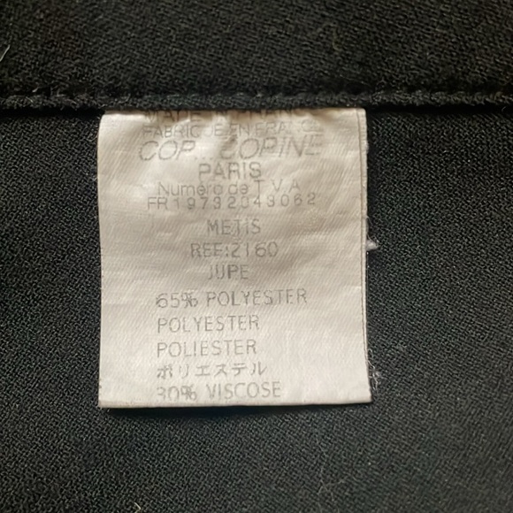 Cop Copine asymmetrical black skirt with b front belt closure detail - Picture 5 of 6